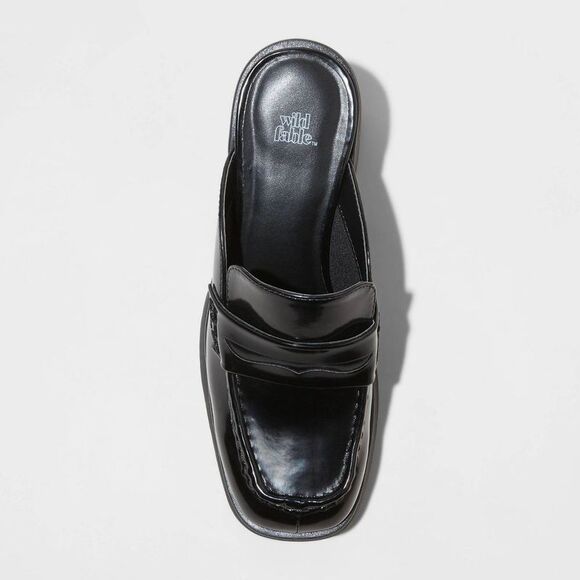 Wild Fable -  Women's Mule High Heels Dress Faux Leat Black - Picture 3 of 4